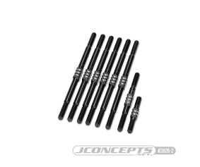 JConcepts RC10T Fin Titanium Turnbuckle set, 8pc - stealth black 