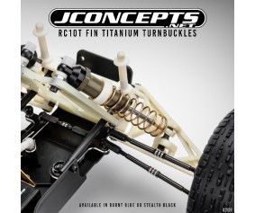 JConcepts RC10T Fin Titanium Turnbuckle set, 8pc - stealth black 