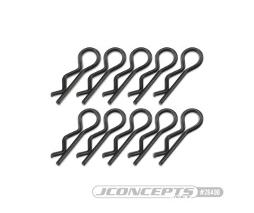 JConcepts compact / angled body clips, black, 10pc
