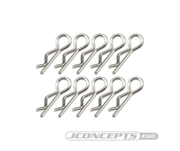 JConcepts compact / angled body clips, silver, 10pc