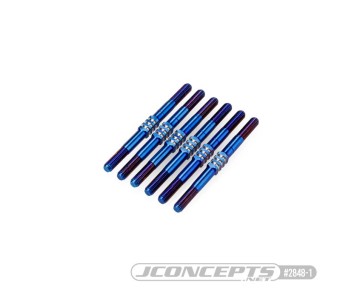 JConcepts TLR 22 5.0 3.5mm Fin Turnbuckle Kit - Burnt Blue (6)