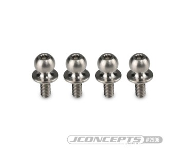 JConcepts Titanium Clod Buster | Regulator ladder bar pivot screw - 8 x 9 x 4mm ball-stud, 4pc