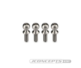 JConcepts Titanium ball-stud 5.5 x 8mm - Regulator steering linkage, 4pc (Fits - B6, T6, SC6, DR10)