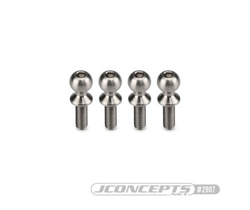 JConcepts Titanium ball-stud 5.5 x 8mm - Regulator steering linkage, 4pc (Fits - B6, T6, SC6, DR10)
