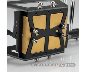 JConcepts Titanium Clod Buster | Regulator lower cradle - 6 x 6mm ball-stud, 4pc