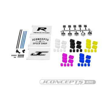JConcepts - Light Bucket And Flag Mount Set with Flags, Boots, And Bump Stops