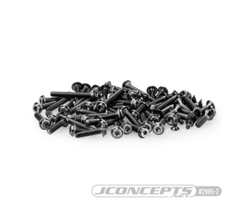JConcepts - B6.4 Titanium Top Hat Screw Set, Upper (Black) - 67pc (Fits  Team Associated B6.4)
