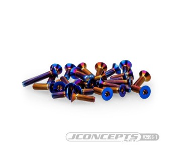 JConcepts - B6.4 Titanium Screw Set, Lower (Blue) - 26pc (Fits  Team Associated B6.4)