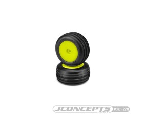 JConcepts Carvers - green compound - pre-mounted, yellow wheels (Fits - Losi Mini-T 2.0)