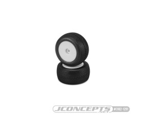 JConcepts Sprinter - pink compound - pre-mounted, white wheels (Fits - Losi Mini-T 2.0)
