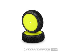 JConcepts Fuzz Bite LP 4wd Front Pink Compound Pre-mounted on 3353Y Wheels Fits - 1/10th Front 4wd Vehicles