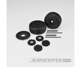JConcepts Speed Claw - platinum compound, belted, pre-mounted on black #3395 wheels