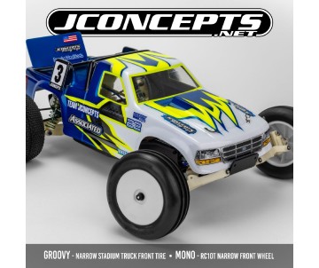 JConcepts Mono - RC10T narrow front wheel (white) - 2pc (Fits – JC #3000-01)