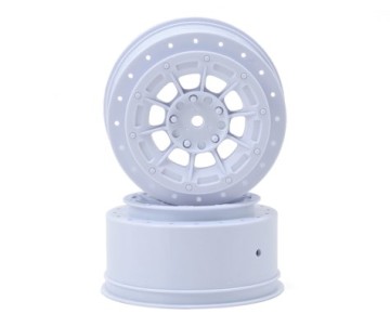 JConcepts Hazard - Losi Ten SCT-E, Ten SCT-Nitro and 22 SCT wheel - white - 2pc. 