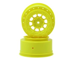 JConcepts Hazard - Losi Ten SCT-E, Ten SCT-Nitro and 22 SCT wheel - yellow - 2pc. 