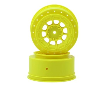 JConcepts Hazard - Losi Ten SCT-E, Ten SCT-Nitro and 22 SCT wheel - yellow - 2pc. 