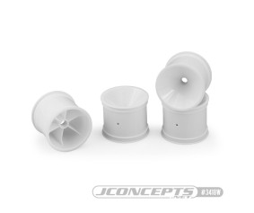 JConcepts Mono RC10T, T2, T3, GT Front Wheel - White - 4pc Fits RC10T, T2, T3, GT