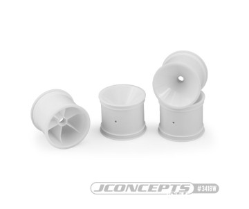 JConcepts Mono RC10T, T2, T3, GT Front Wheel - White - 4pc Fits RC10T, T2, T3, GT