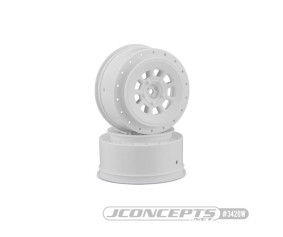 JConcepts 9-Shot 12mm Hex SC6.4/Pro2 SC10/Pro4 SC10 Wheel (2) White