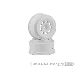 JConcepts 9-Shot 12mm Hex SC6.4/Pro2 SC10/Pro4 SC10 Wheel (2) White