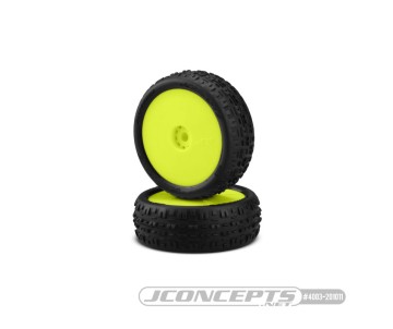 Swagger - pink compound - pre-mounted, yellow wheels (Fits - Losi Mini-B front)