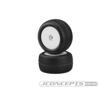 Twin Pin - pink compound - pre-mounted, white wheels (Fits - Losi Mini-T 2.0 | Mini-B rear)