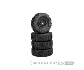 JConcepts Landmines - Green Compound - Pre-Mounted, Black #3430B Hazard Wheel (Fits - SCX24)