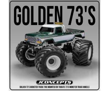JConcepts - Golden 73's - Monster Truck tire - blue compound (Fits - #3439 3.2 x 3.6