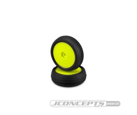 JConcepts Hawk - Green Compound - Pre-Mounted, Yellow Wheels (Fits - Losi Mini-B Front)