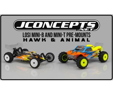 JConcepts Animal - Green Compound - Pre-Mounted, Yellow Wheels (Fits - Losi Mini-T 2.0 and Mini-B Rear)