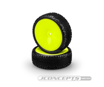 Jconcepts - Pin Swag LP (wide) 2wd front - pre-mounted on 3347Y wheels (Fits – 2wd buggy front)