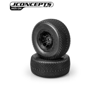 JConcepts Subcultures 2 - green compound, pre-mounted on #3350B Hazard wheels (Fits - Slash R, Slash Modified R, Slash 4x4 F&R) 