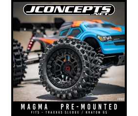 JConcepts Magma - pre-mounted on #3450B wheels (Fits - Traxxas Sledge / Kraton 6s)