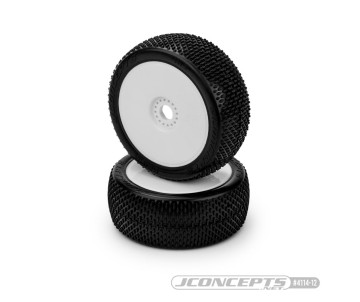 JConcepts Arina - green compound, pre-mounted on 3357W wheels  (Fits – JC #3357 1/8th buggy wheel)