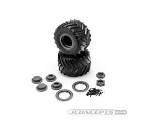 JConcepts Renegades - blue compound (pre-mounted on #3455G Mini Tribute wheel for Losi Mini LMT)