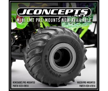 JConcepts Renegades - blue compound (pre-mounted on #3455G Mini Tribute wheel for Losi Mini LMT)