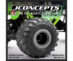 JConcepts Racer - blue compound (pre-mounted on #3455G Mini Tribute wheel for Losi Mini LMT)