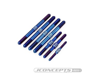 JConcepts Tekno NB48 2.1 Fin Titanium Turnbuckle Set - Burnt Blue (7)