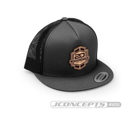JConcepts 20th Anniversary 2023 Hat - Flat Bill, Mesh, Snap-Back Design Gray 