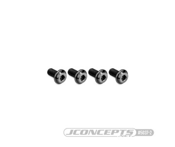 JConcepts 3x6mm Top Hat Titanium Screw (Screw Applications With 3mm) - Stealth Black (4)