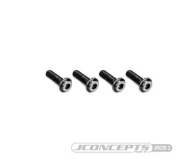JConcepts 3x10mm Top Hat Titanium Screw (Screw Applications With 3mm) - Stealth Black (4)