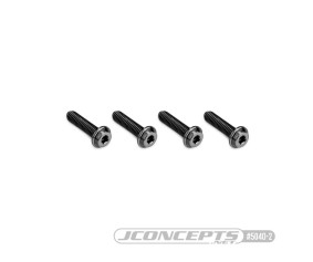 JConcepts 3x12mm Top Hat Titanium Screw (Screw Applications With 3mm) - Stealth Black (4)
