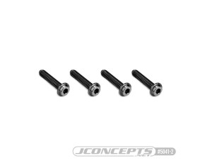 JConcepts 3x14mm Top Hat Titanium Screw (Screw Applications With 3mm) - Stealth Black (4)