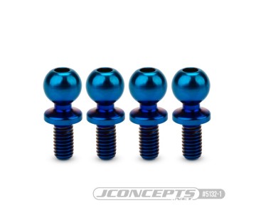JConcepts JCI, 5.5 x 6mm revolved titanium ball-stud, burnt blue, 4pc.(Fits – Team Associated RC10B7, B6, T6, SC6, DR10, SR10)