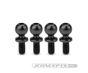 JConcepts JCI, 5.5 x 6mm revolved titanium ball-stud, stealth black, 4pc. (Fits – Team Associated RC10B7, B6, T6, SC6, DR10, SR10)