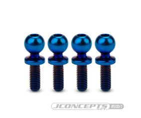 JConcepts JCI, 5.5 x 8mm revolved titanium ball-stud, burnt blue, 4pc. (Fits – Team Associated RC10B7, B6, T6, SC6, DR10, SR10)