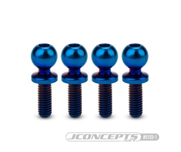 JConcepts JCI, 5.5 x 8mm revolved titanium ball-stud, burnt blue, 4pc. (Fits – Team Associated RC10B7, B6, T6, SC6, DR10, SR10)