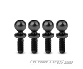 JConcepts JCI, 5.5 x 8mm revolved titanium ball-stud, stealth black, 4pc. (Fits – Team Associated RC10B7, B6, T6, SC6, DR10, SR10)