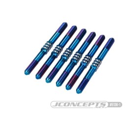 JConcepts RC10B7 3.5 x 48mm Fin Titanium turnbuckle, 6pc. - Burnt Blue (Fits – Team Associated RC10B7)