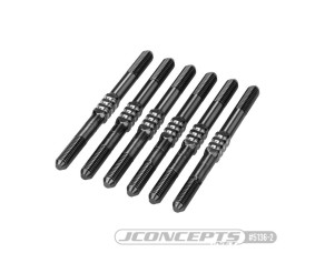 JConcepts RC10B7 3.5 x 48mm Fin Titanium turnbuckle, 6pc. - Stealth Black 